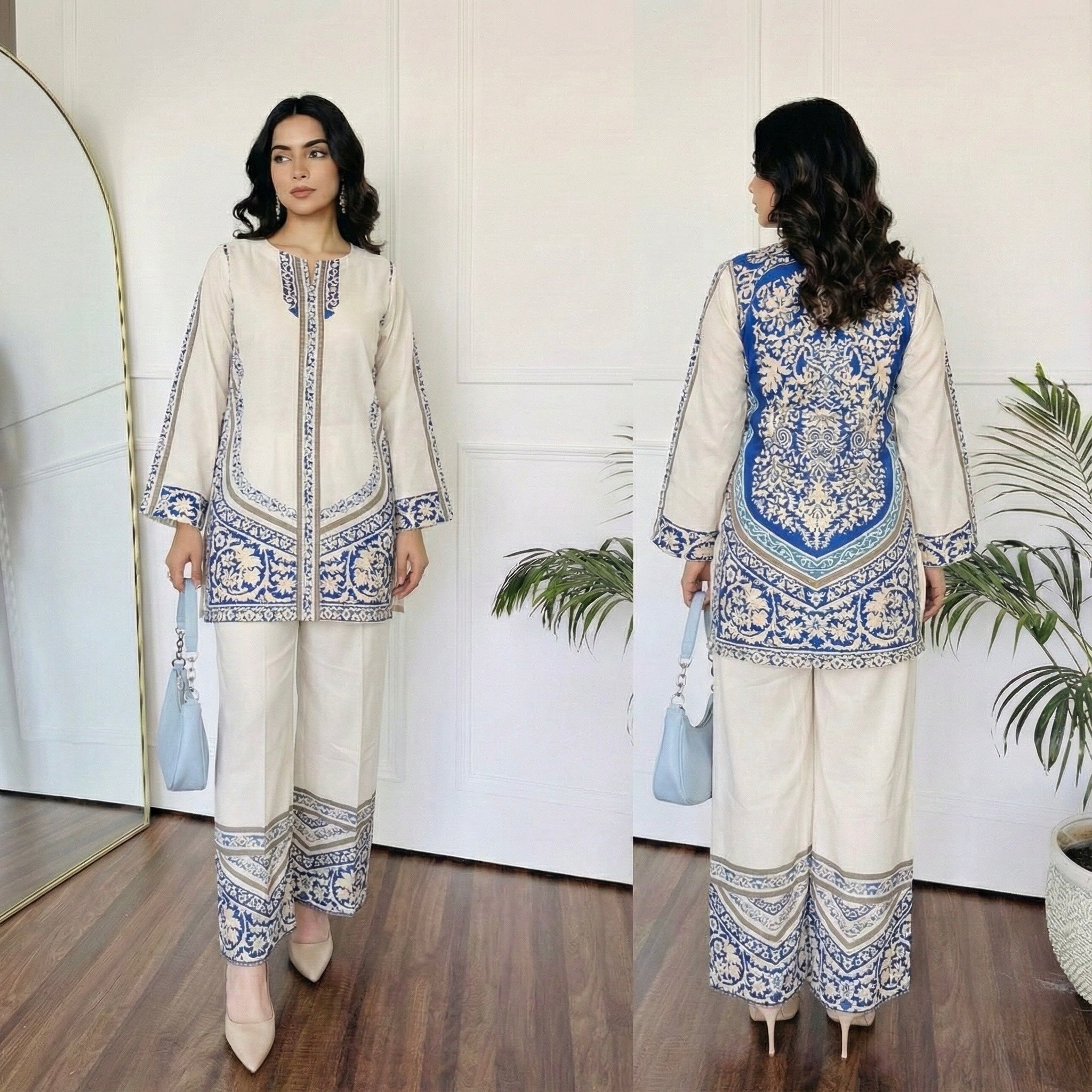 Neelam Border Co-ord Set