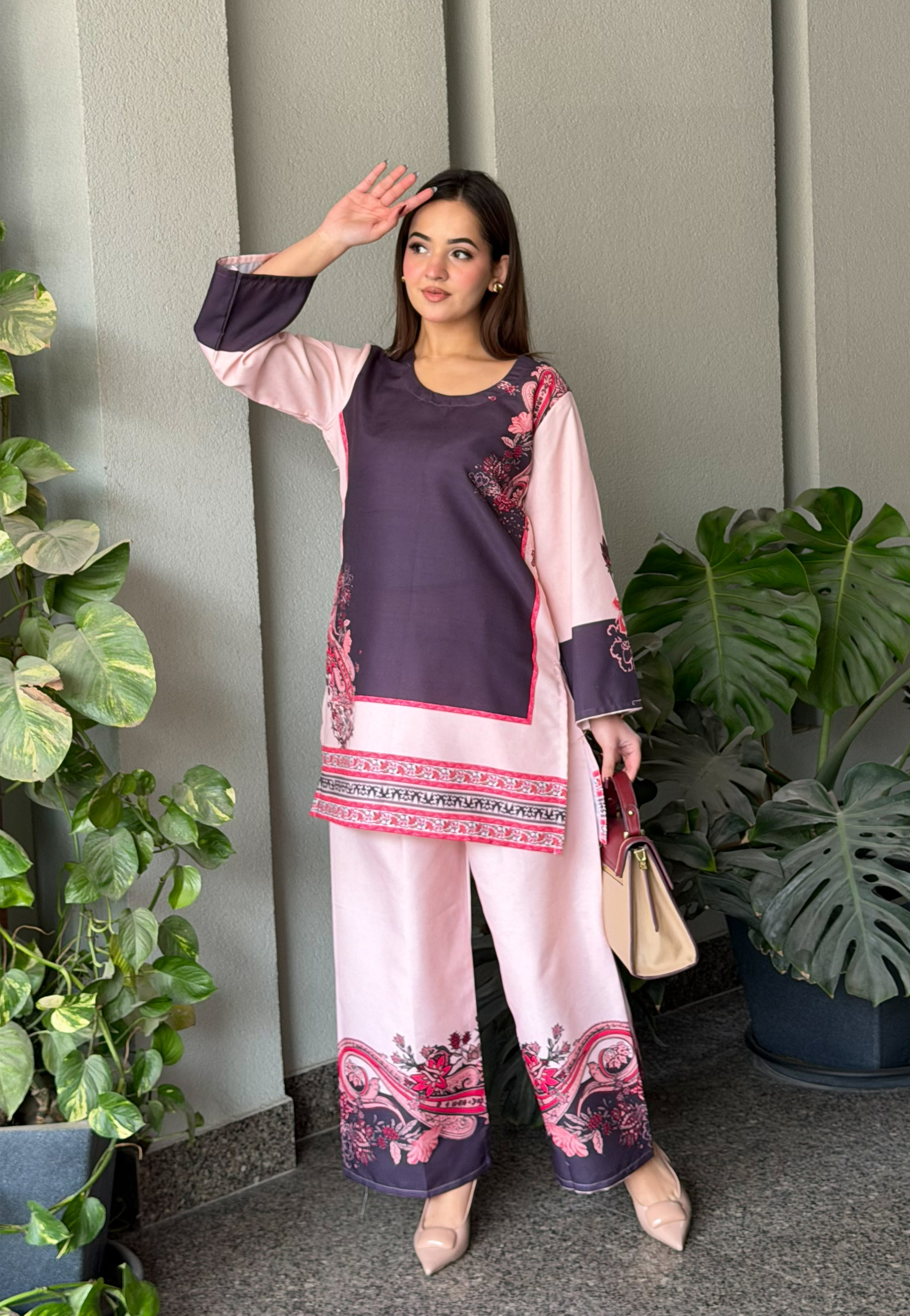 Teal Ikkat Co-ord Set