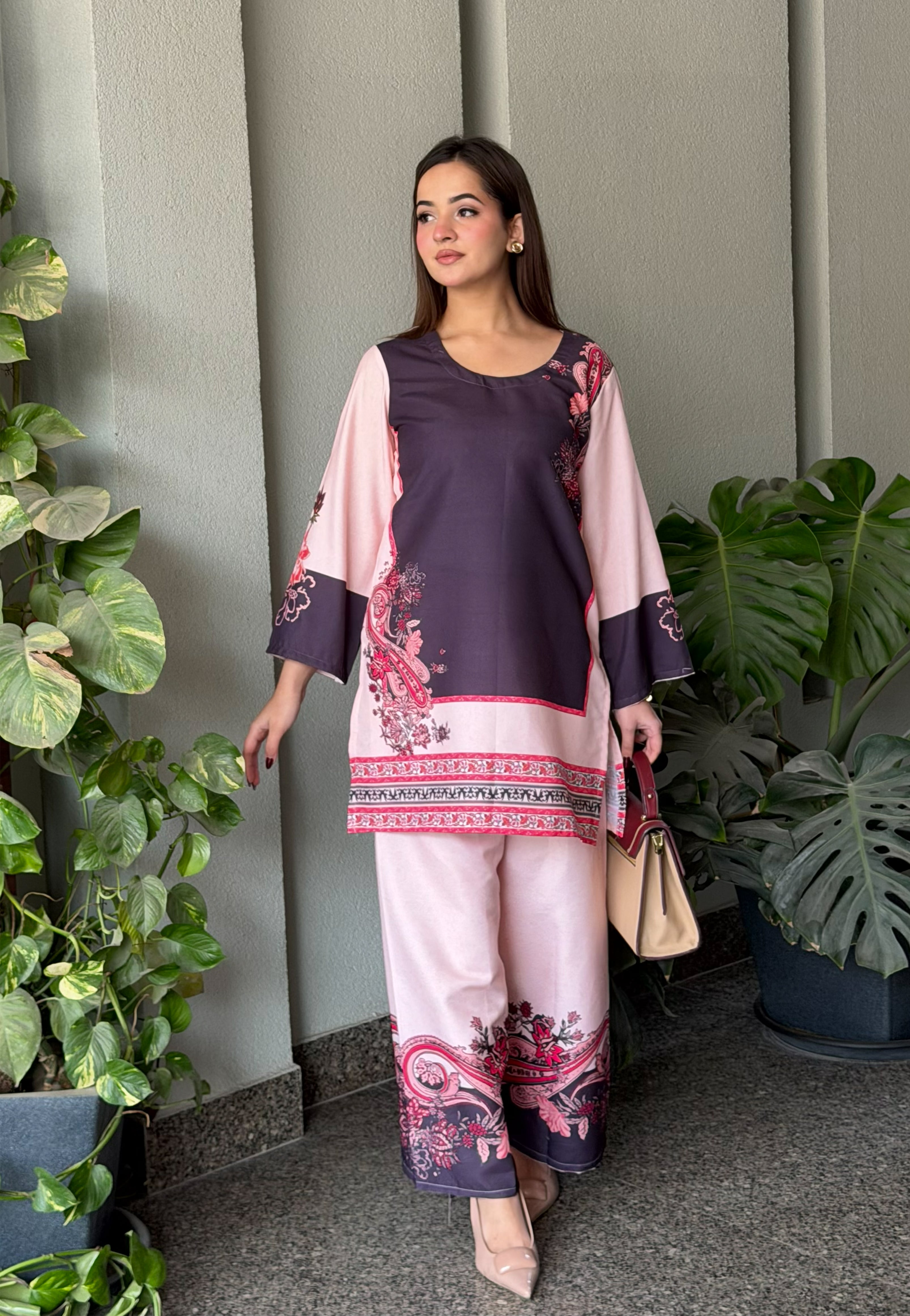 Teal Ikkat Co-ord Set