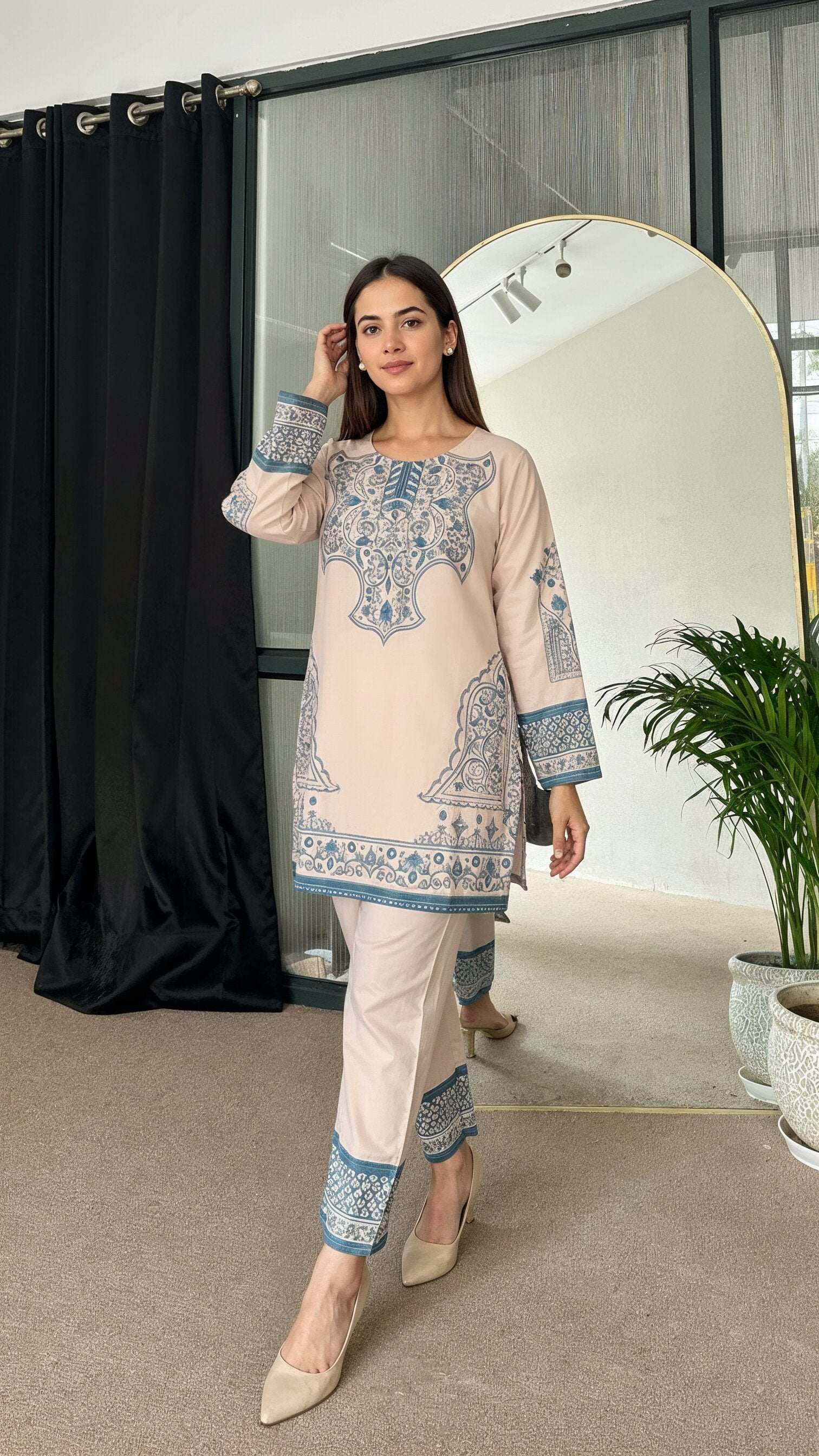 Neelam Border Co-ord Set