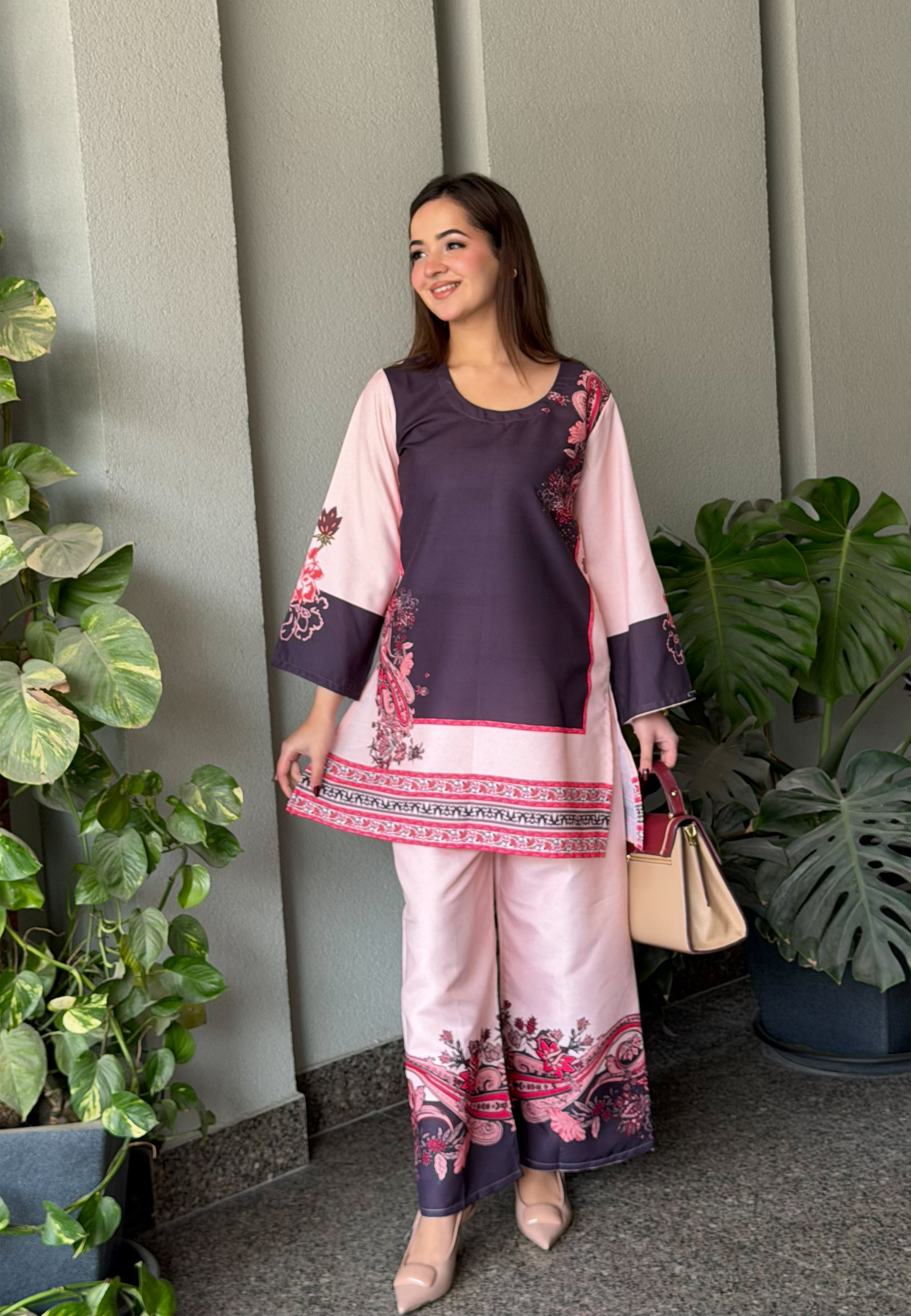 Teal Ikkat Co-ord Set