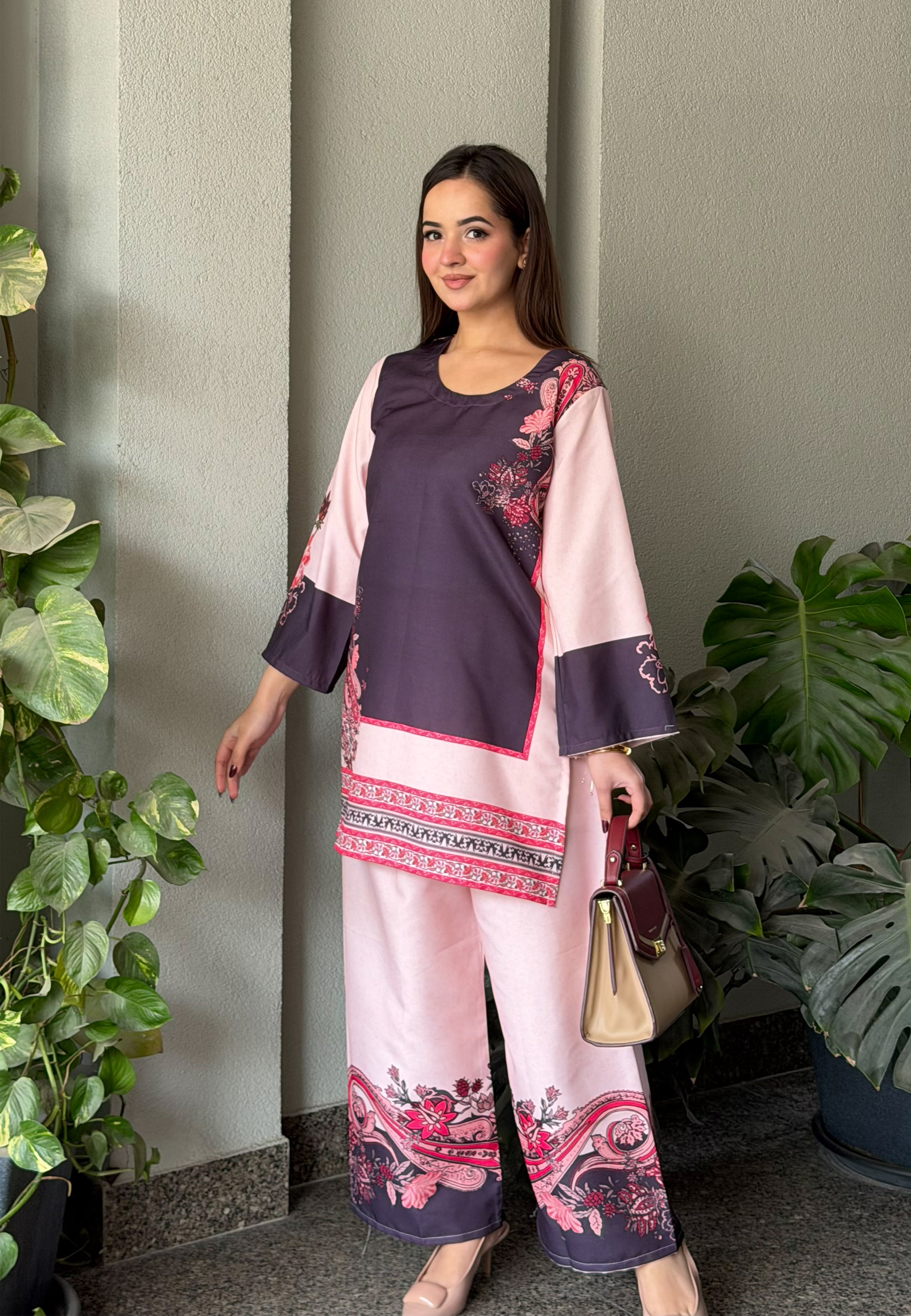 Teal Ikkat Co-ord Set